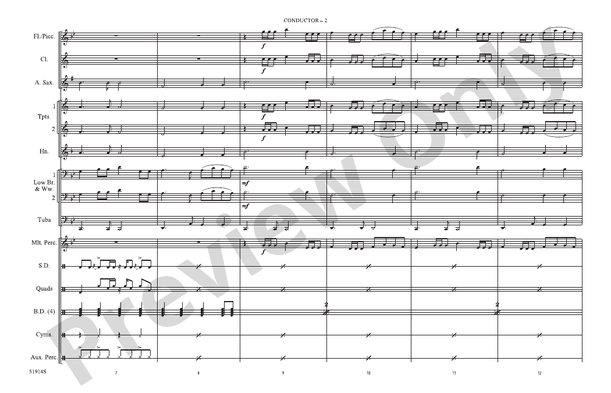 Espresso – Marching Band Conductor Score & Parts (Digital Download)