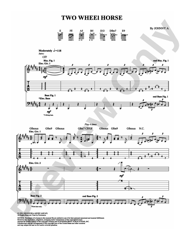 Two Wheel Horse - Guitar TAB (Digital Download)