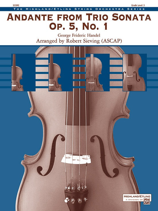 Andante from Trio Sonata Op. 5, No. 1 – String Orchestra Conductor Score & Parts (Digital Download)
