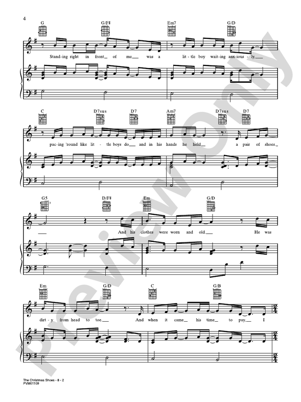 The Christmas Shoes - PVG - Newsong (Digital Download)