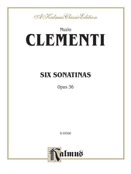 Clementi - Six Sonatinas, Op. 36 (DSM-PK-0002990) - Piano Solo (Digital Download)