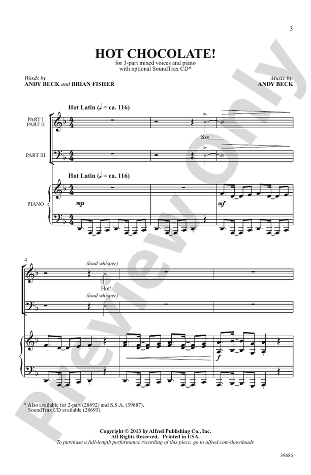 Hot Chocolate! – 3-Part Mixed Choral Octavo (Digital Download)