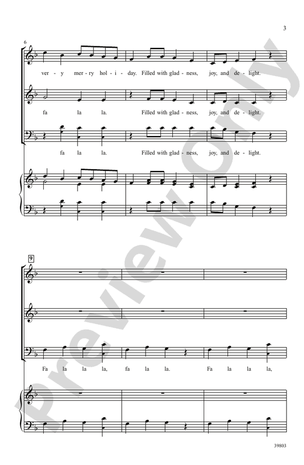 A Very Merry Fa La La - 3-Part Mixed, a cappella Choral Octavo (Digital Download)