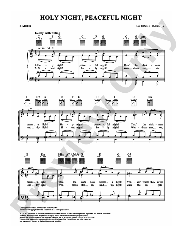 Holy Night, Peaceful Night - Joseph Barnby - PVG (Digital Download)