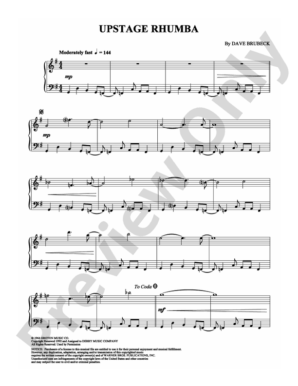 Upstage Rhumba - DSM-PS-0001319 - Piano (Digital Download)