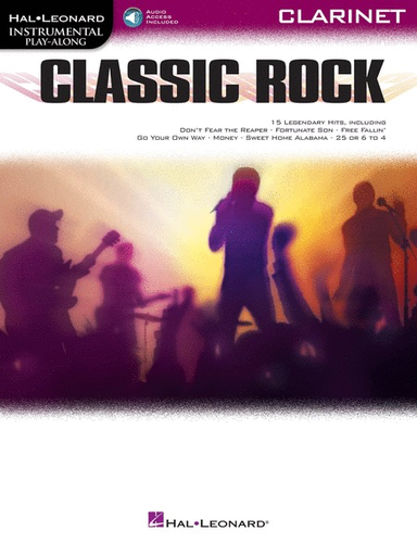 Classic Rock - Clarinet Instrumental Play-Along Book with Online Audio - Various - Hal leonard
