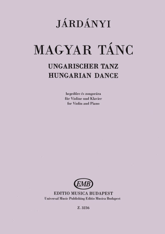 Jardanyi - Hungarian Dance - Violin/Piano Accompaniment EMB Z3236