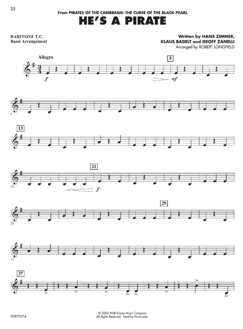 Essential Elements Disney Favorites - Baritone T.C. - Hal Leonard