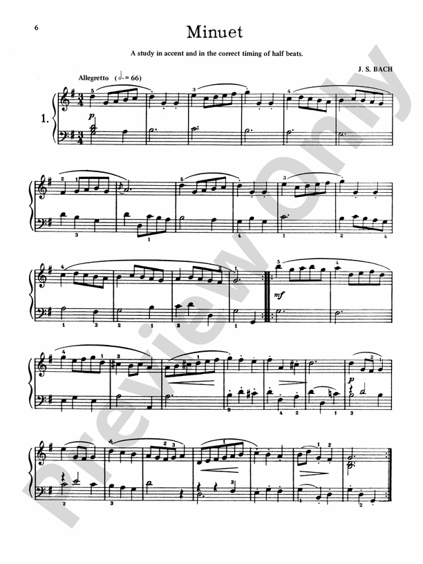 Bach - First Lessons in Bach (Ed. Carroll) - Piano Solo (Digital Download)