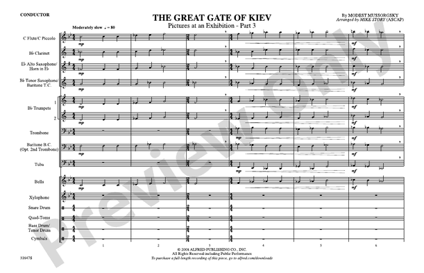 The Great Gate of Kiev – Marching Band Conductor Score & Parts (Digital Download)