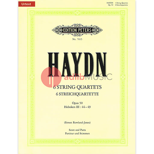 Haydn - 6 String Quartets Op 50 Hob.3/44-49 - Score/Parts - Peters EP7615