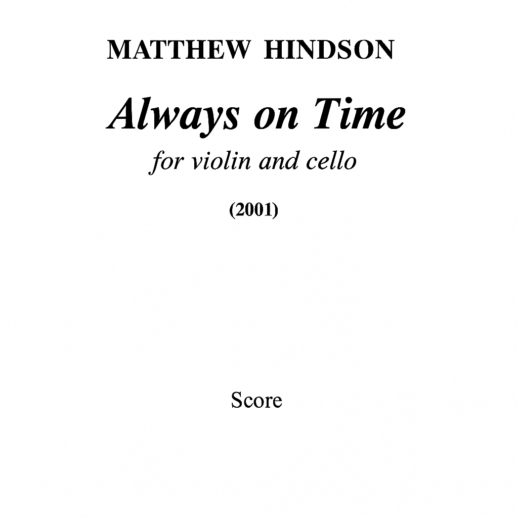 Always on Time Violin/Cello Duet
