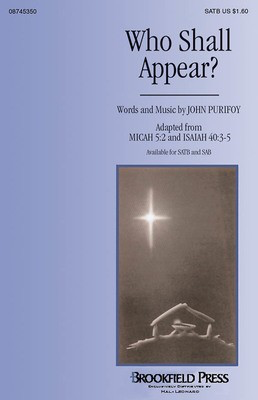 Who Shall Appear? - John Purifoy - SAB Brookfield Press Choral Score Octavo