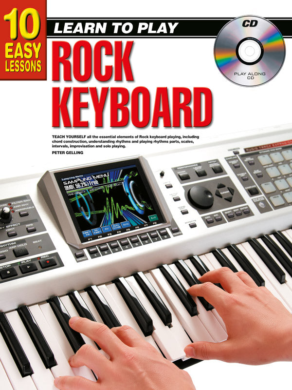 10 Easy Lessons Learn To Play Rock Keyboard Book/CD