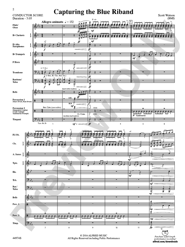 Capturing the Blue Riband - Concert Band Conductor Score & Parts (Digital Download)