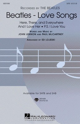 Beatles - Love Songs - SAB Ed Lojeski Hal Leonard Choral Score Octavo