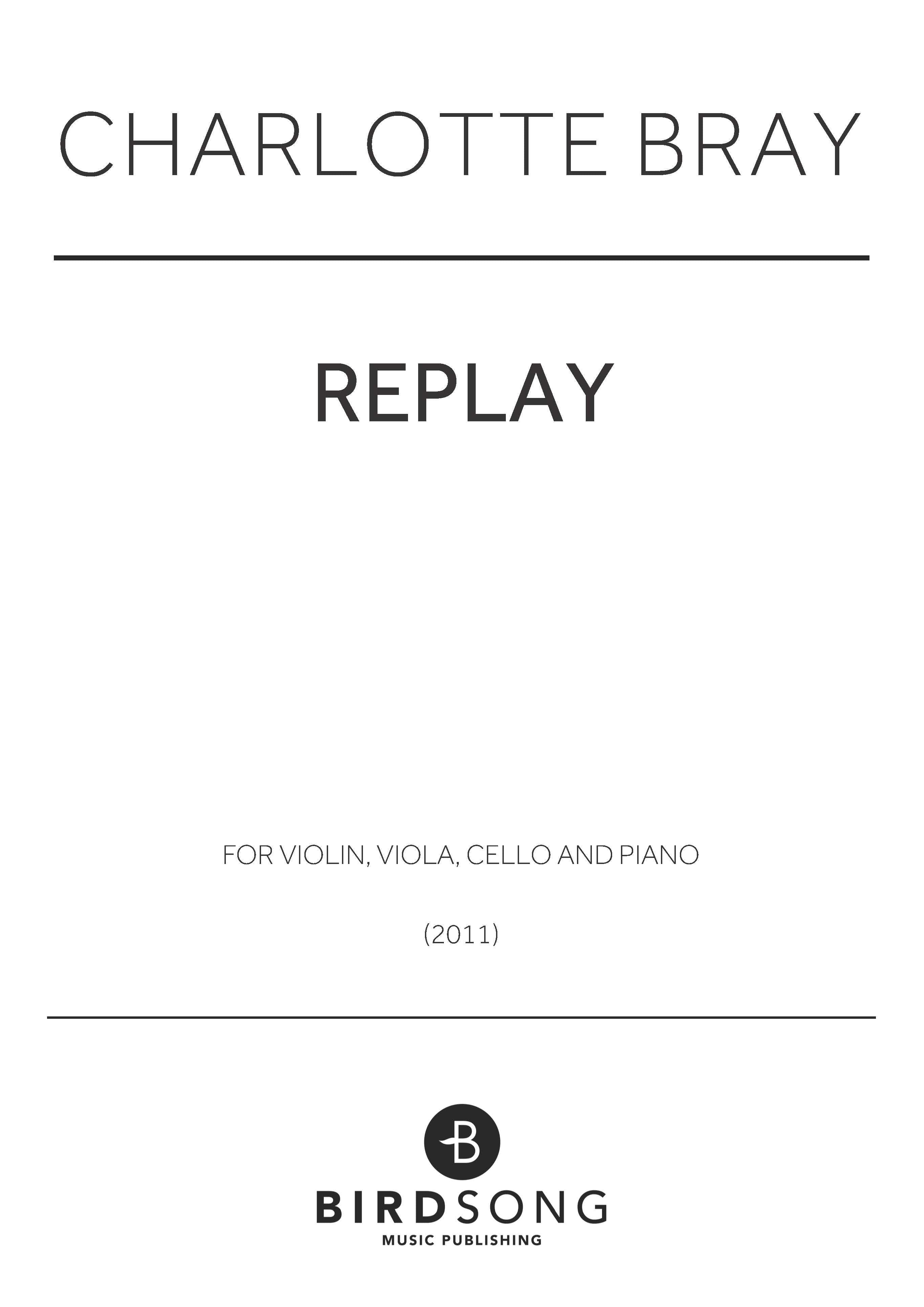 Replay - Piano Quartet (Digital Download)