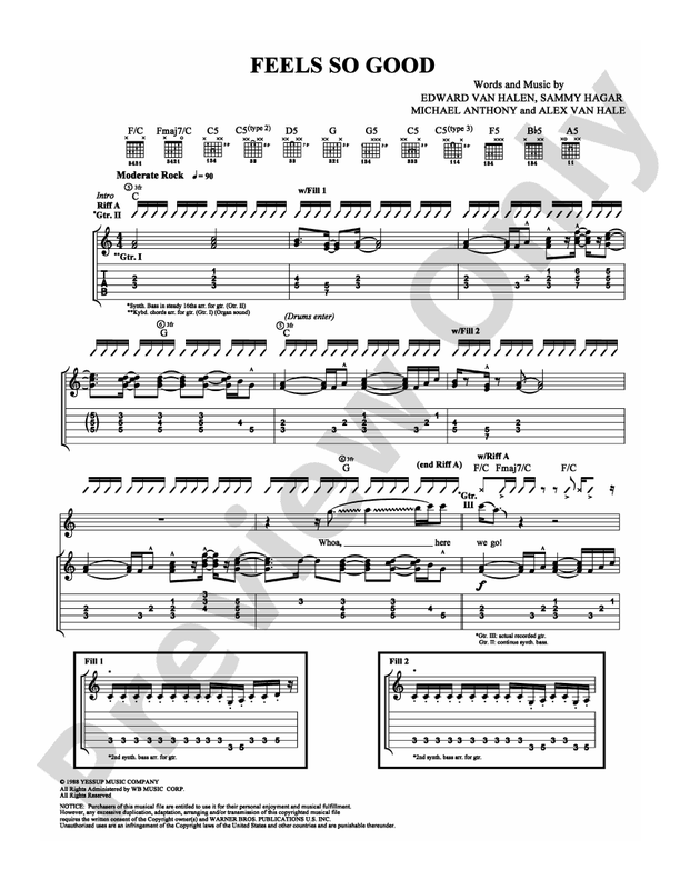Feels So Good - Guitar TAB (Digital Download)