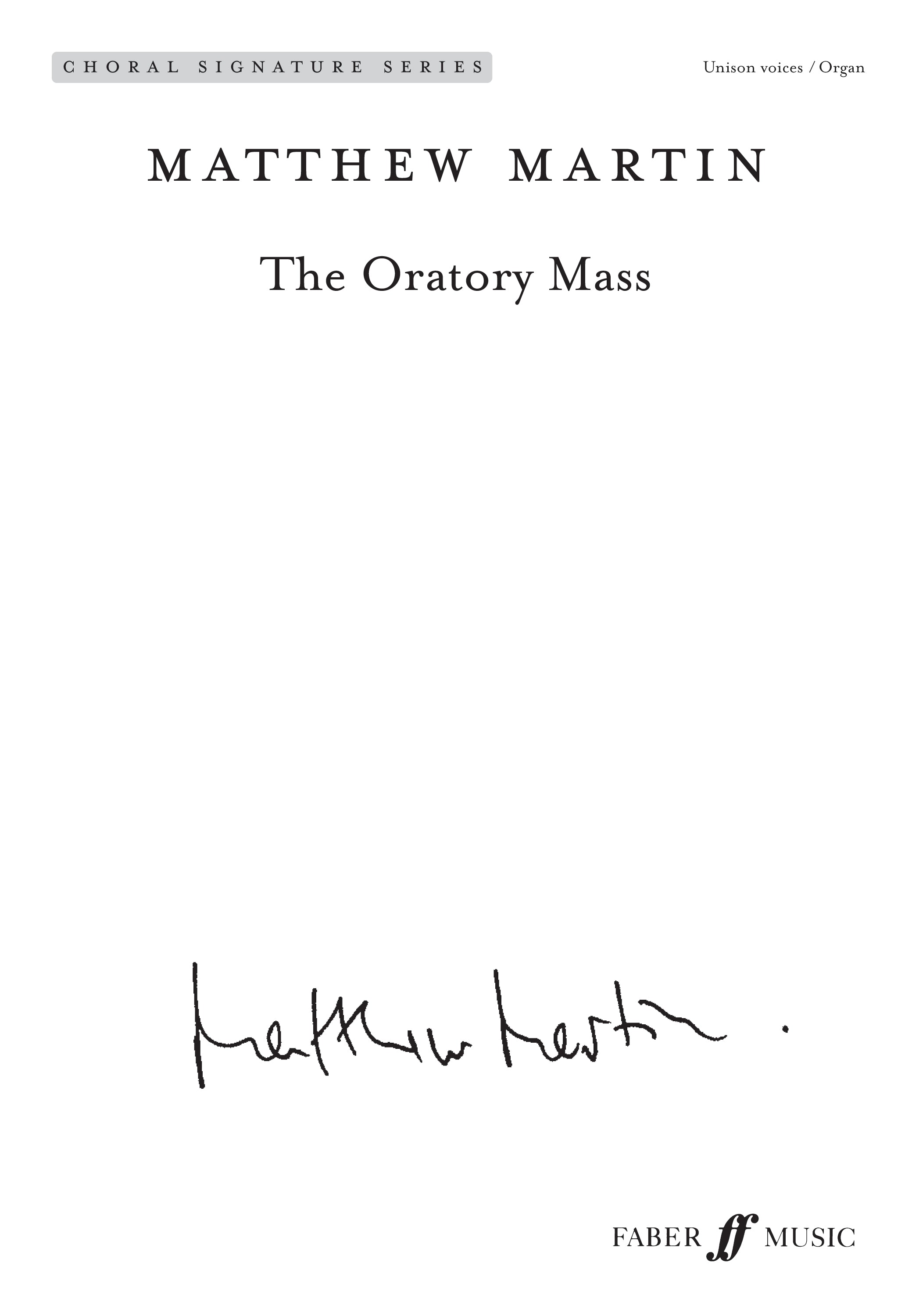 The Oratory Mass - Unison Voices (Digital Download)