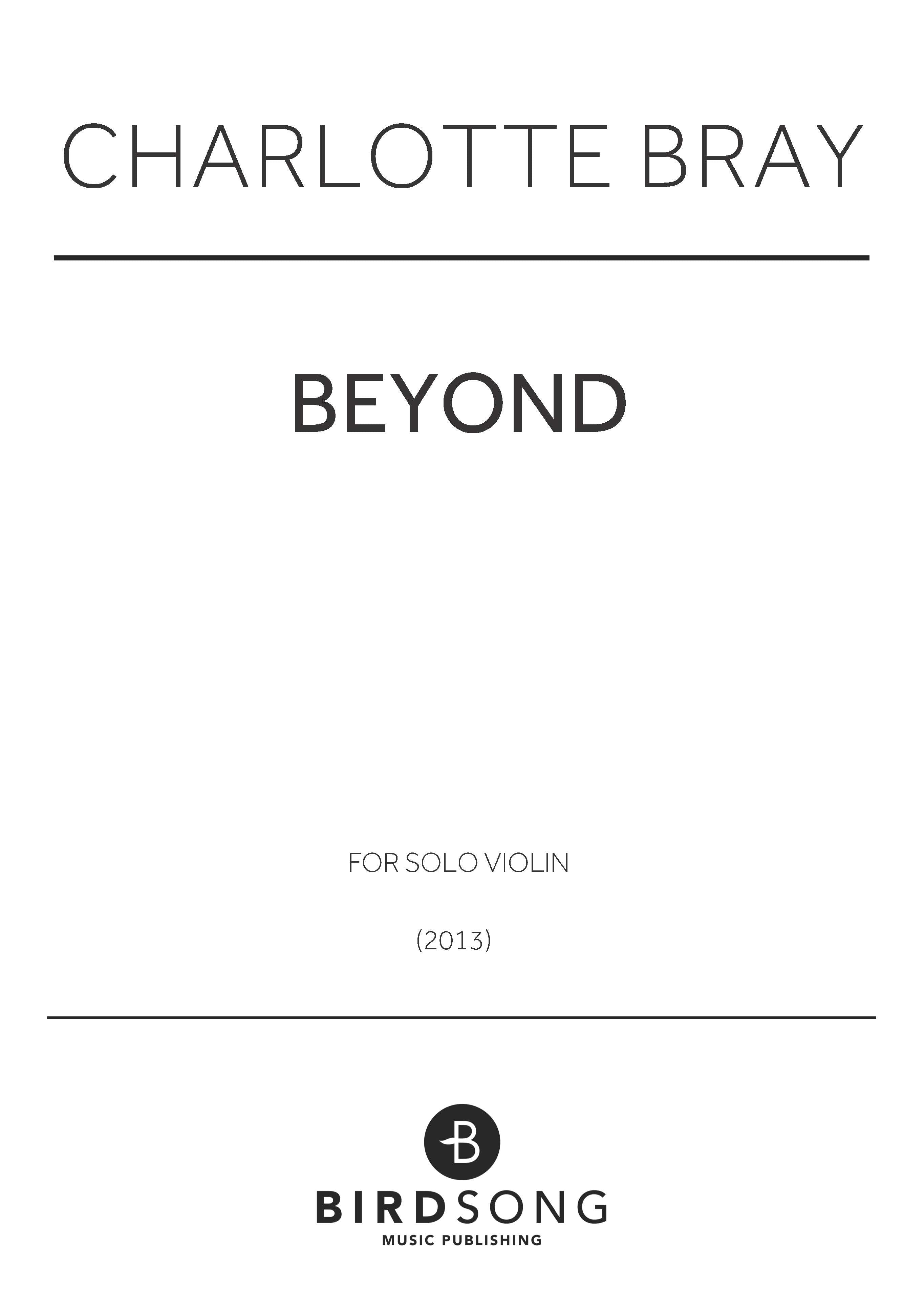 Beyond - Charlotte Bray - Violin (Digital Download)