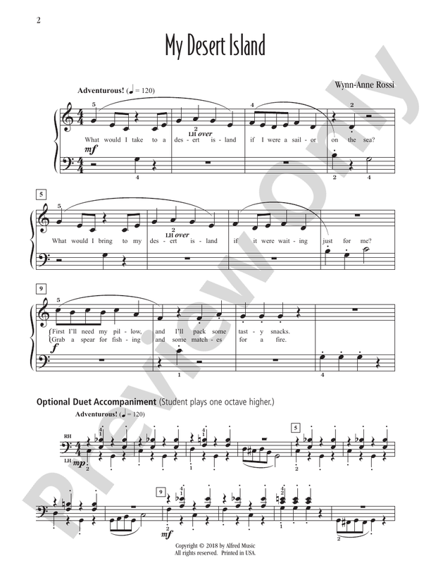 My Desert Island - Piano (Digital Download)