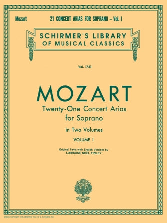 Mozart - 21 Concert Arias Volume 1 - Soprano/Piano Accompaniment Schirmer 50261390