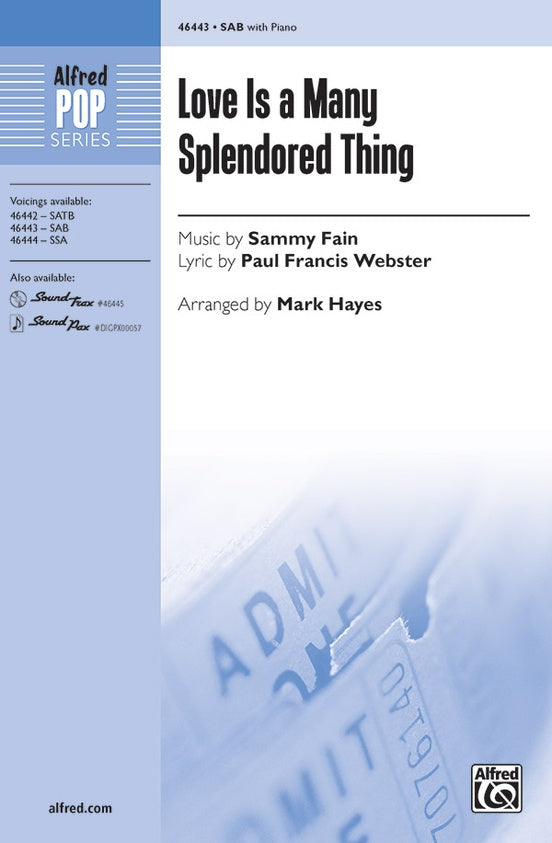 Love Is a Many Splendored Thing – SAB Choral Octavo (Digital Download)