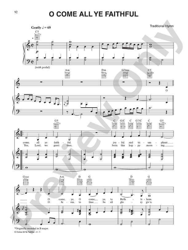 O Come All Ye Faithful - Amy Grant - PVG (Digital Download)