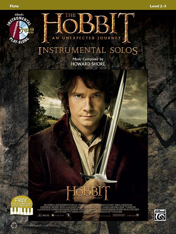 Hobbit Unexpected Journey Solos Flute Bk/CD