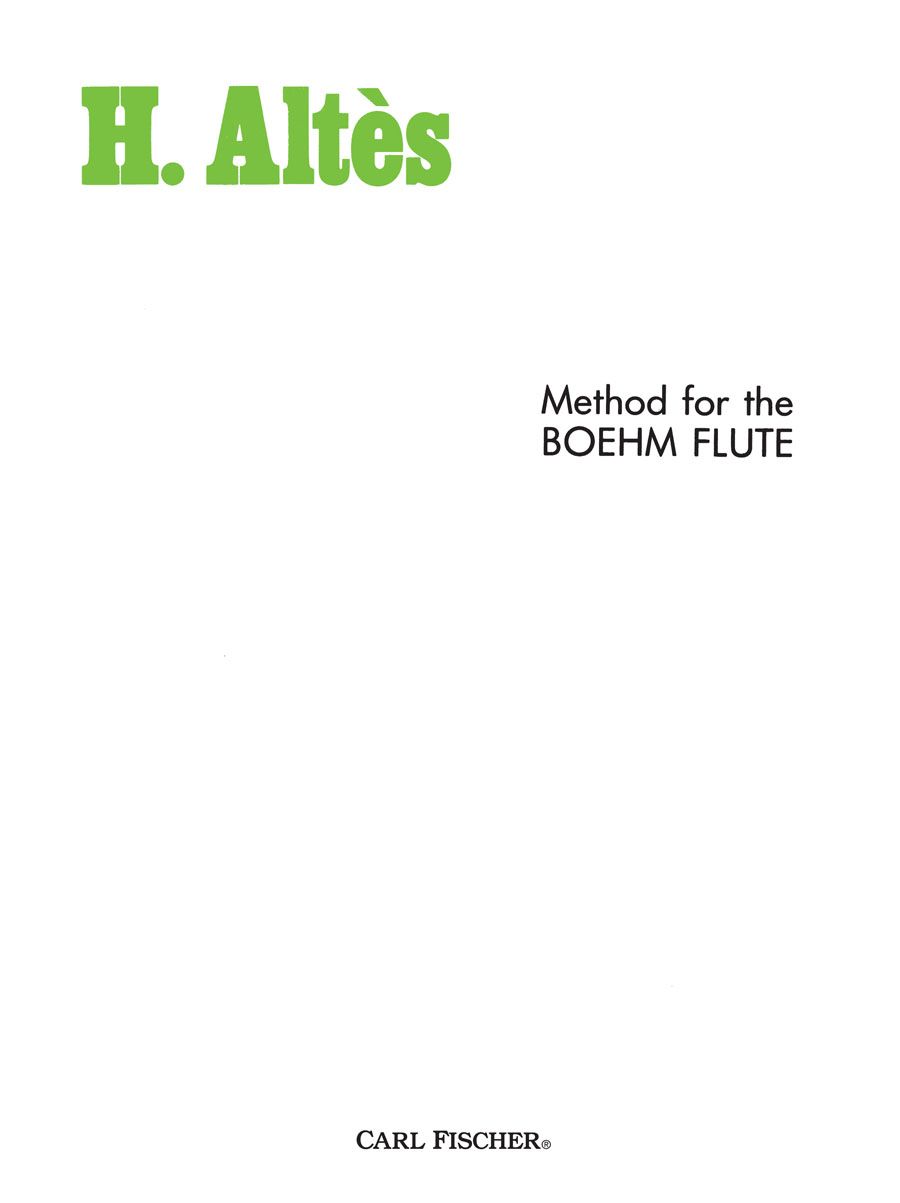 Method for Boehm Flute - Altès - Carl Fischer