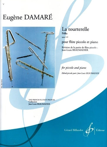La Tourterelle Op. 119 for Piccolo/Piano – Damare – Billaudot