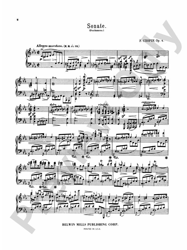 Chopin - Three Sonatas (Ed. Franz Liszt) - Piano Solo (Digital Download)