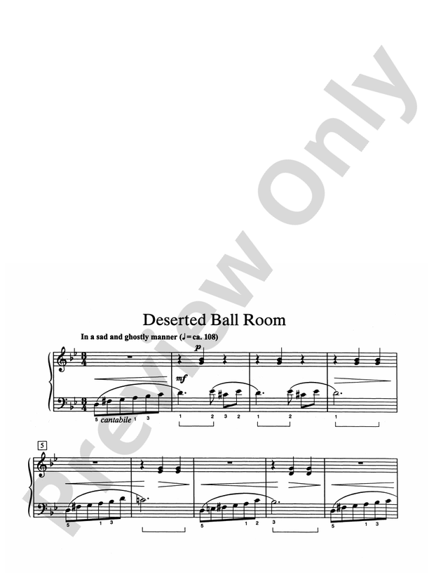 Deserted Ball Room - Piano Solo (Digital Download)