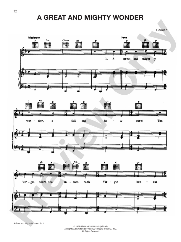 A Great and Mighty Wonder - PVG (Digital Download)