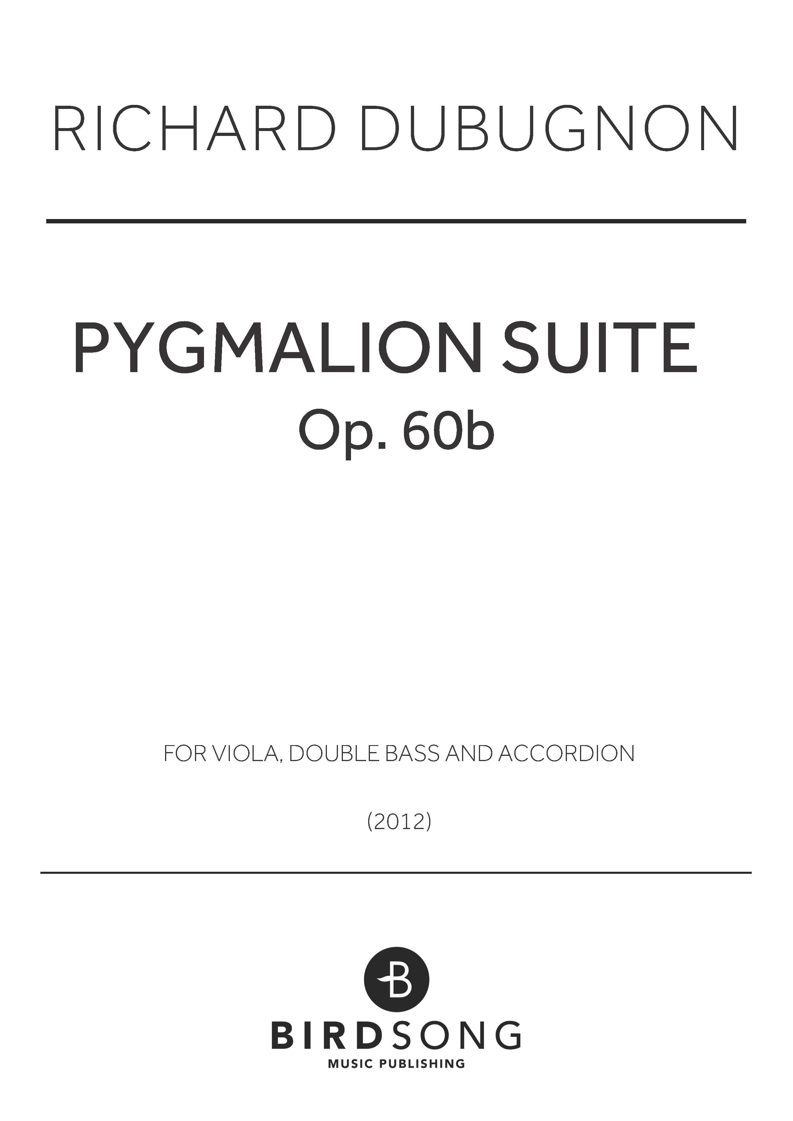 Pygmalion Suite - Instrumental Trio (Digital Download)