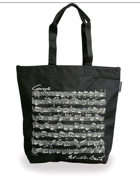 Shopping or Music Bag Black Bach
