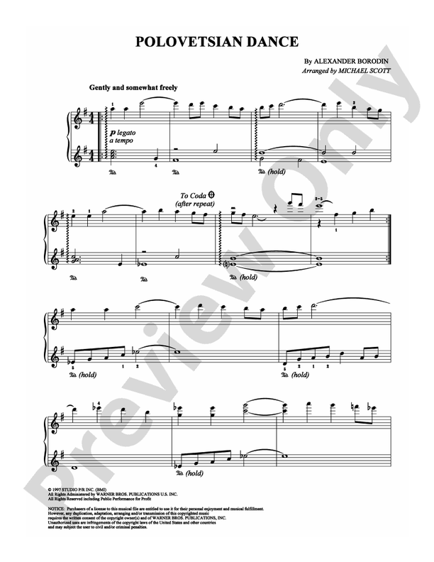 Borodin - Polovetsian Dance - DSM-PS-0007599 - Piano (Digital Download)