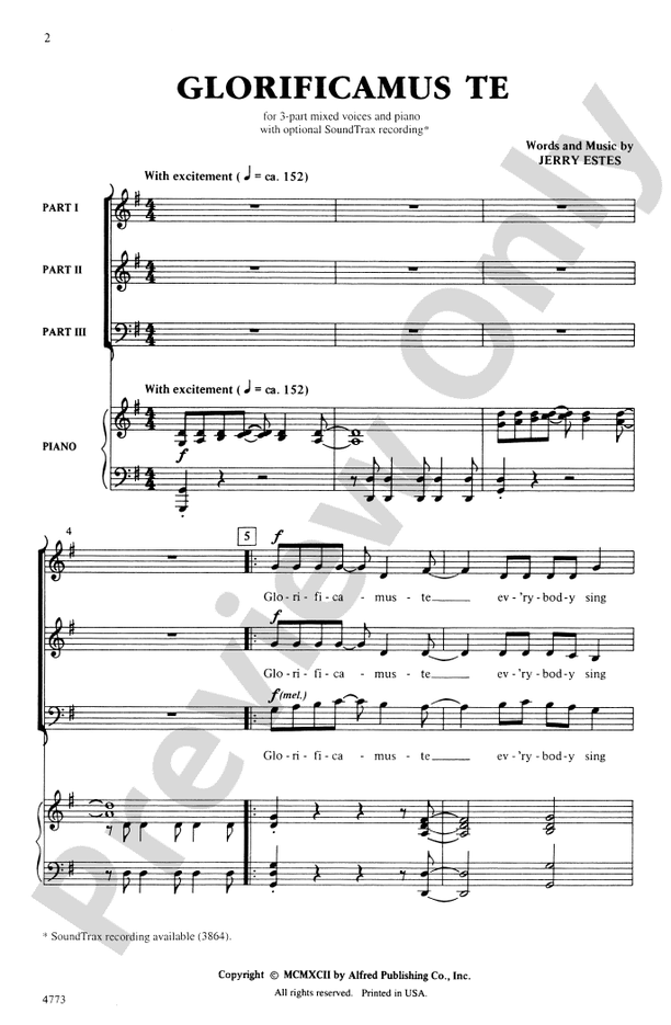Glorificamus Te – 3-Part Mixed Choral Octavo (Digital Download)