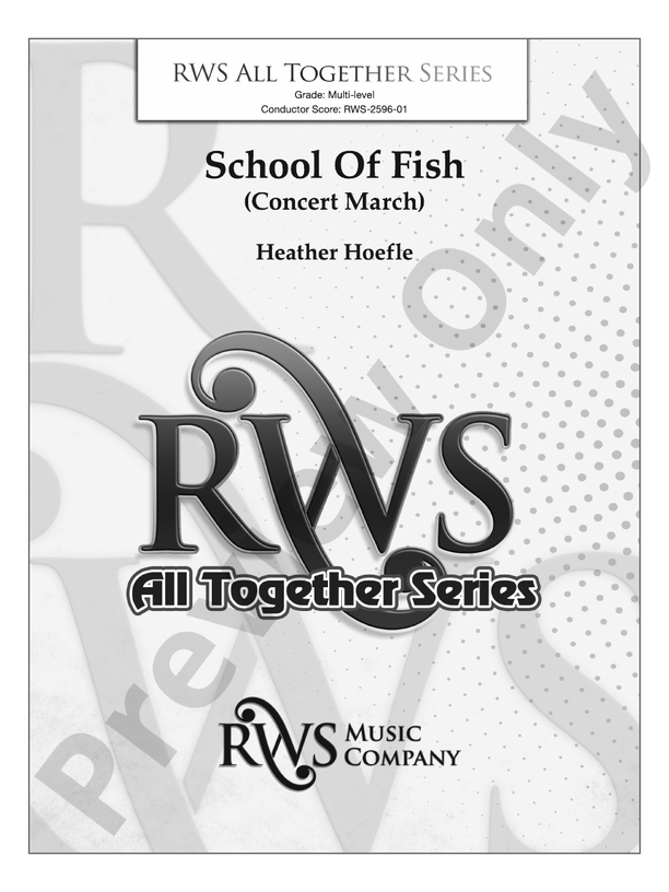 School Of Fish (Concert March) - Concert Band Conductor Score & Parts(Digital Download)