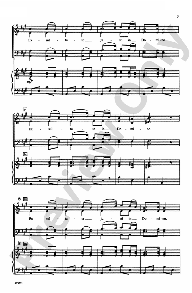 Exsultate Justi – SATB Choral Octavo (Digital Download)
