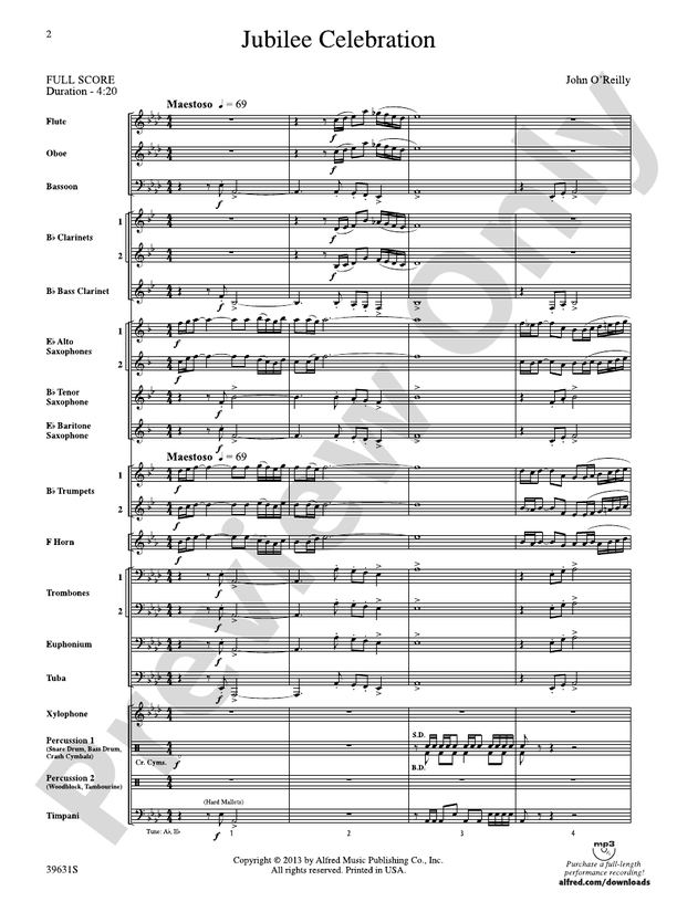 Jubilee Celebration - Concert Band Conductor Score & Parts (Digital Download)