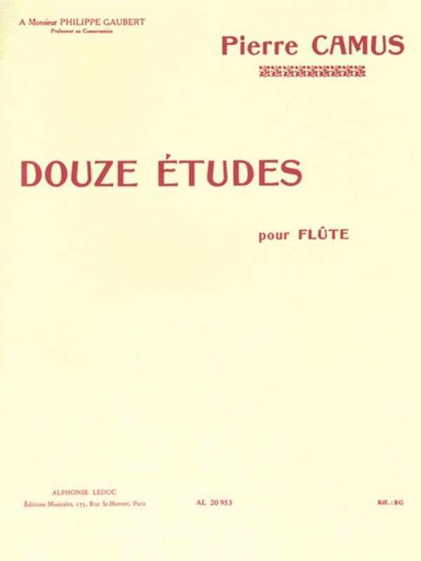12 Etudes for Flute - Camus - Leduc AL20953