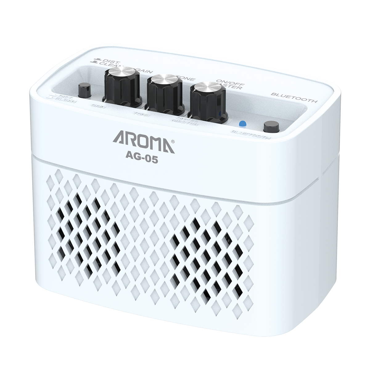 Aroma AG05WH 5W Electric Guitar Rechargeable Portable Amplifier White