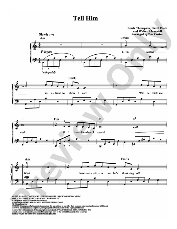 Tell Him - Arr. Dan Coates - Easy Piano (Digital Download)