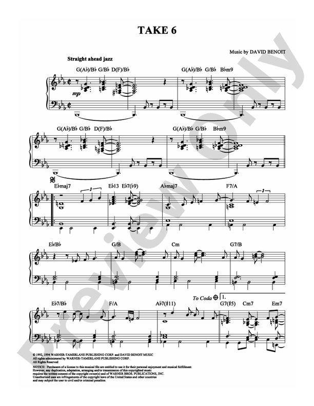 Take 6 - Piano (Digital Download)
