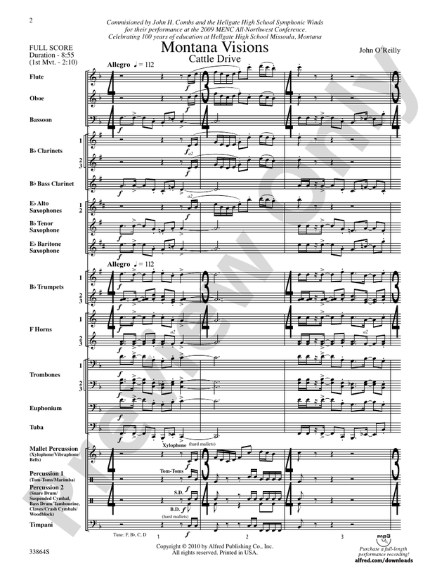 Montana Visions - Concert Band Conductor Score & Parts (Digital Download)