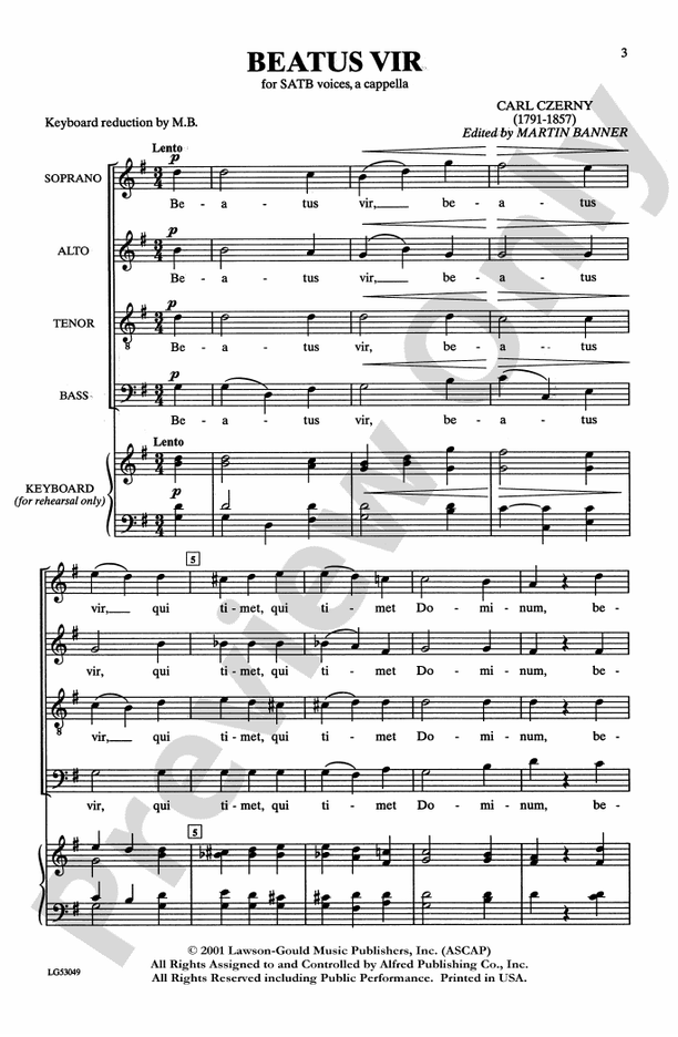 Beatus Vir – SATB, a cappella Choral Octavo (Digital Download)