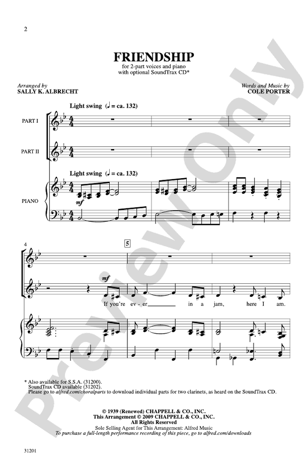 Friendship – 2-Part Choral Octavo (Digital Download)