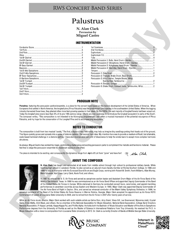 Palustrus - Concert Band Conductor Score & Parts (Digital Download)