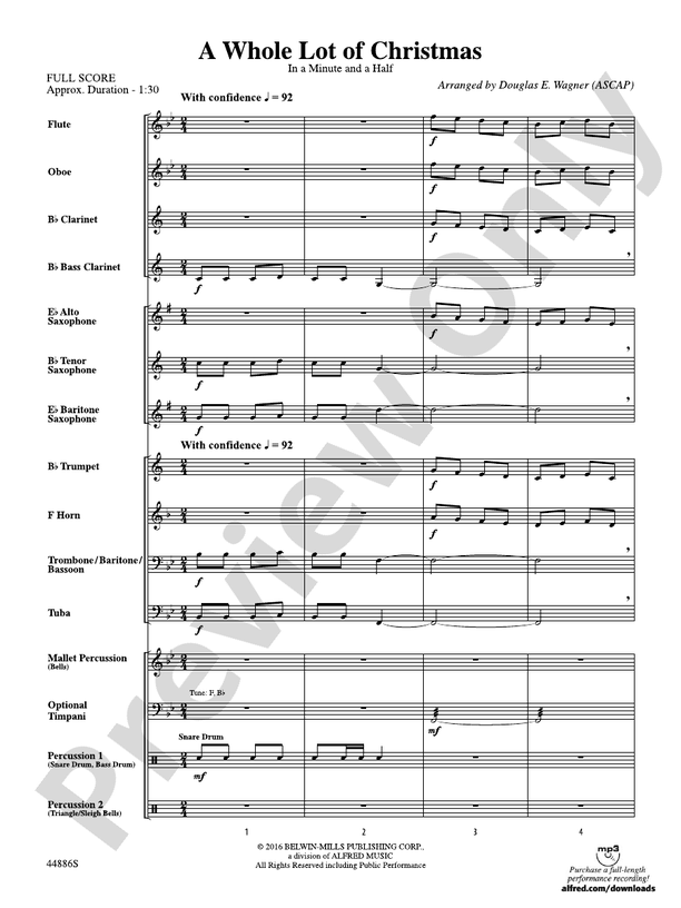 A Whole Lot of Christmas - Concert Band Conductor Score & Parts (Digital Download)